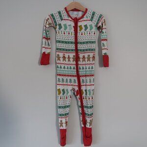 Little Sleepies Christmas Pajamas Fair Isle Gingerbread 12-18M